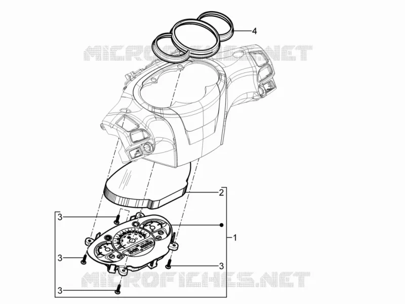Groupe instruments - Cruscotto PIAGGIO PIAGGIO-SCOOTER 300 BEVERLY 2015  BEVERLY RST/S 4T 4V IE E3