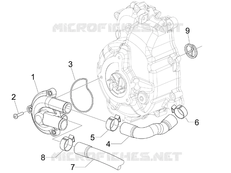 Pompe à eau PIAGGIO PIAGGIO-SCOOTER 300 BEVERLY 2010  BEVERLY RST/S 4T 4V IE E3