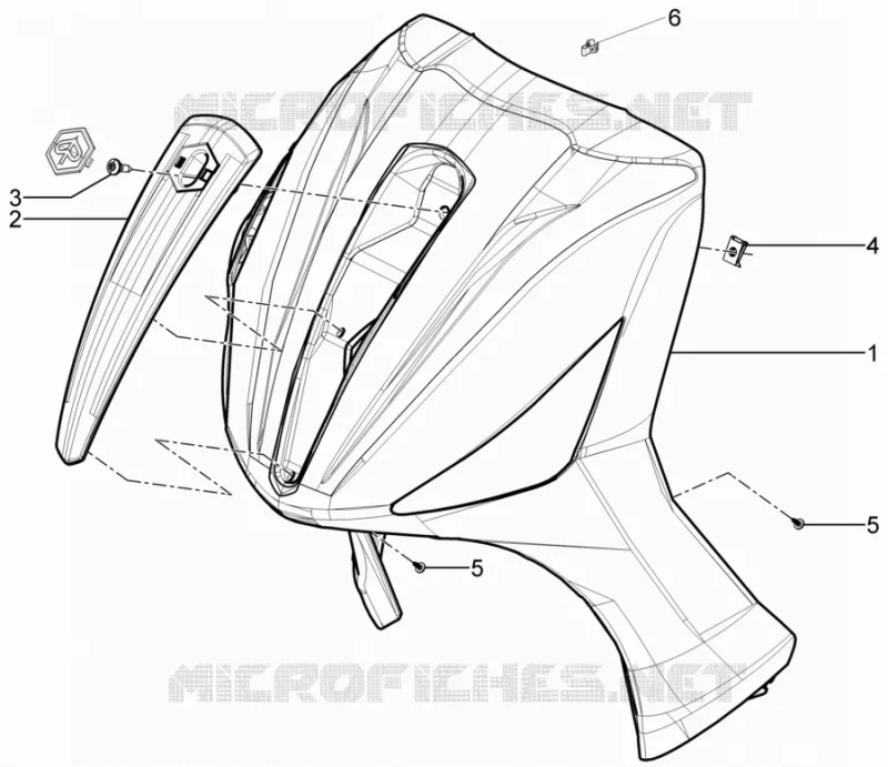 Tablier avant PIAGGIO PIAGGIO-SCOOTER 300 BEVERLY 2015  BEVERLY RST/S 4T 4V IE E3