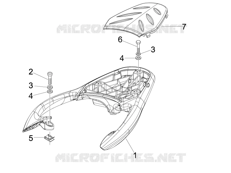 Porte-bagages arrière PIAGGIO PIAGGIO-SCOOTER 300 BV 2010  BV ie Tourer