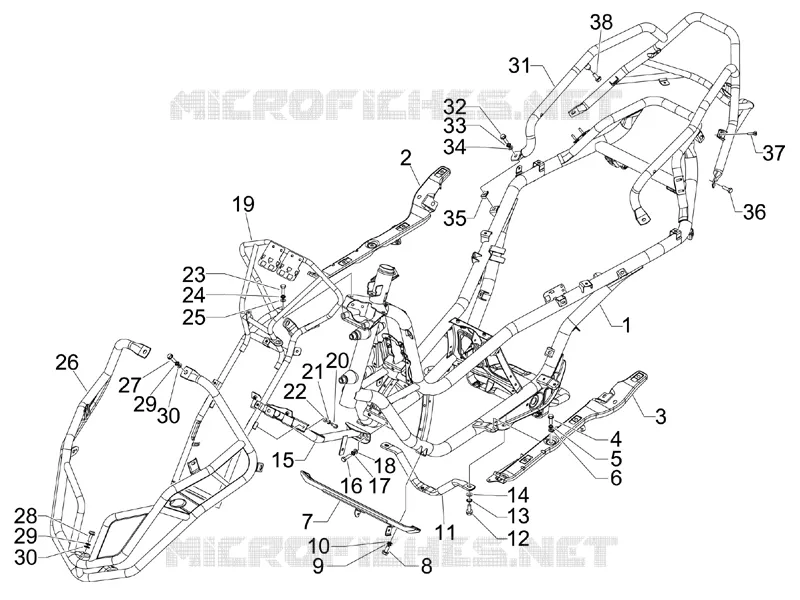 Châssis/coque PIAGGIO PIAGGIO-SCOOTER 500 MP3 2009  MP3 500