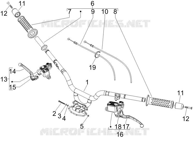 Guidon - Maître cylindre PIAGGIO PIAGGIO-SCOOTER 500 MP3 2009  MP3 500