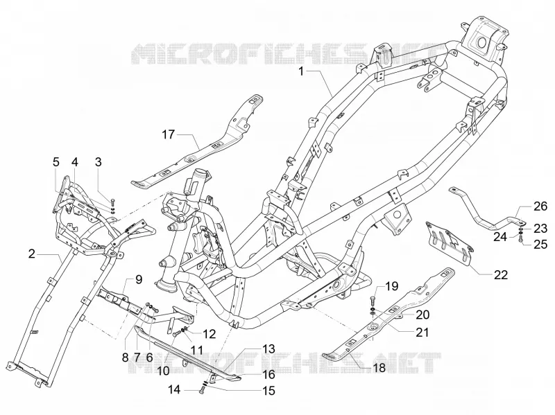 Châssis/coque PIAGGIO PIAGGIO-SCOOTER 500 MP3 2016  MP3 500 Business