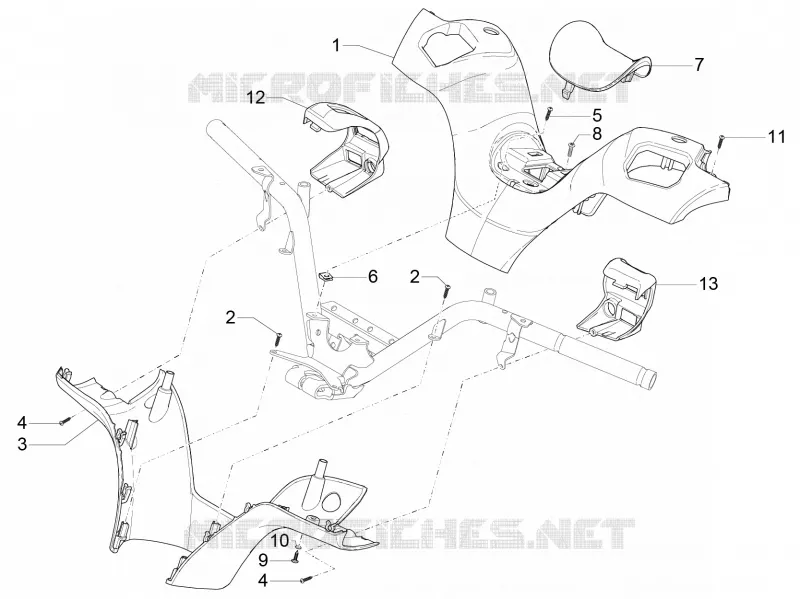 Couvertures guidon PIAGGIO PIAGGIO-SCOOTER 500 MP3 2014  MP3 500 Business