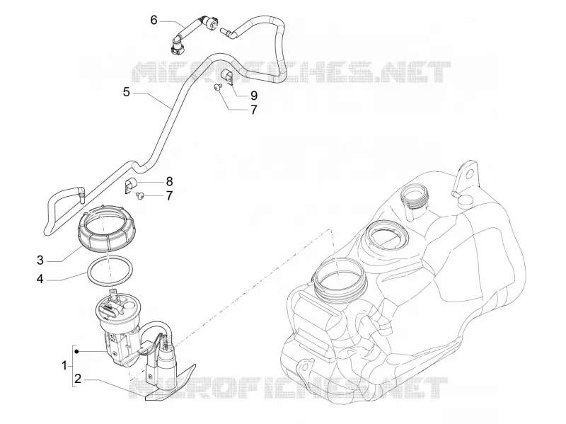 Instalation de l'alimentation PIAGGIO PIAGGIO-SCOOTER 500 MP3 2015  MP3 500 Business