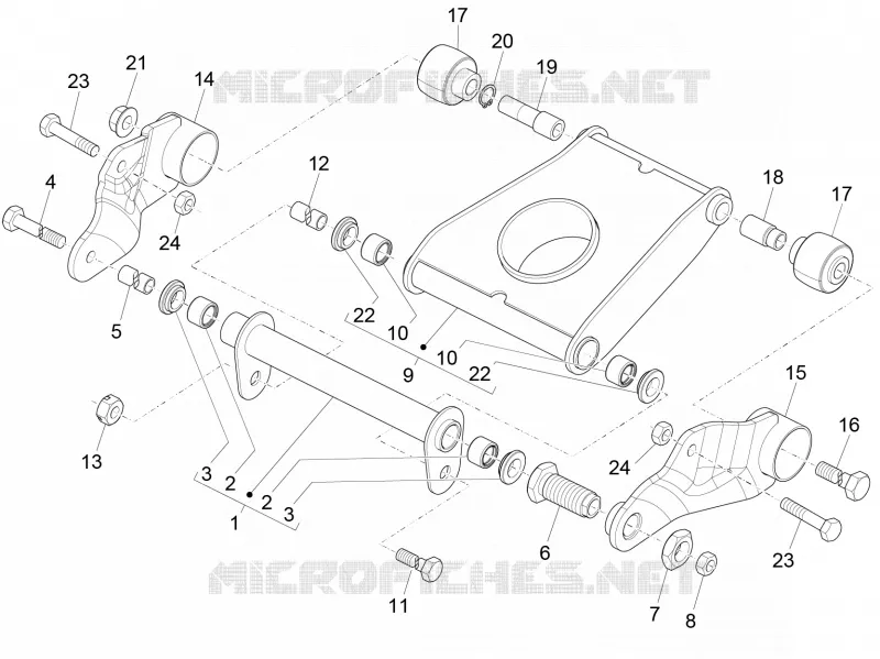 Bras oscillant PIAGGIO PIAGGIO-SCOOTER 500 MP3 2014  MP3 500 Sport