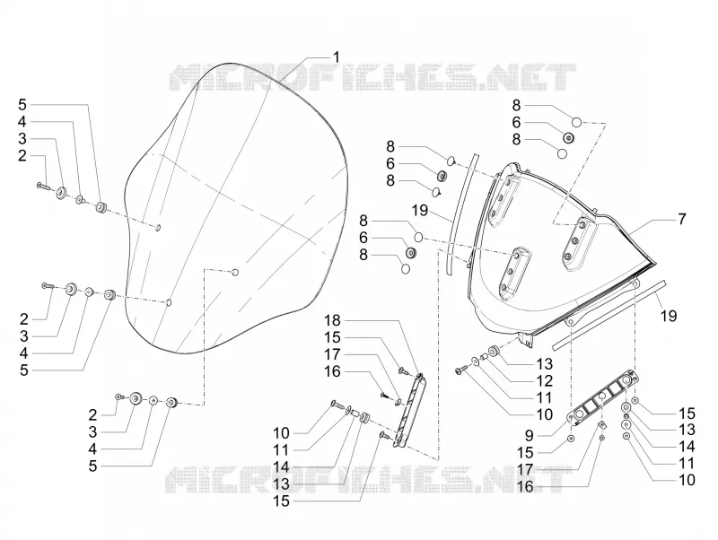 Pare-brise - Glaces PIAGGIO PIAGGIO-SCOOTER 500 MP3 2016  MP3 500 Sport