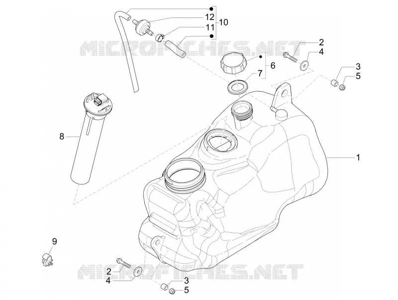 Réservoir carburant PIAGGIO PIAGGIO-SCOOTER 500 MP3 2015  MP3 500 Sport
