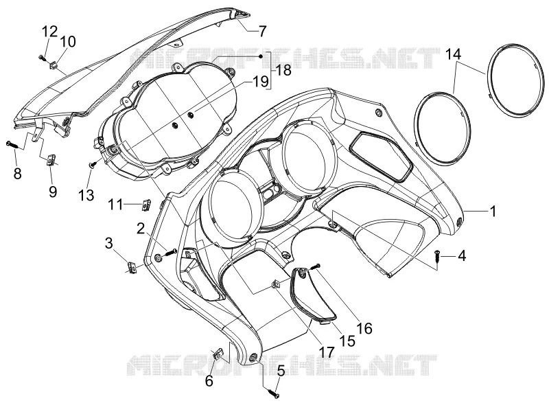 Groupe instruments - Cruscotto PIAGGIO PIAGGIO-SCOOTER 500 MP3 2012  MP3 500 Business
