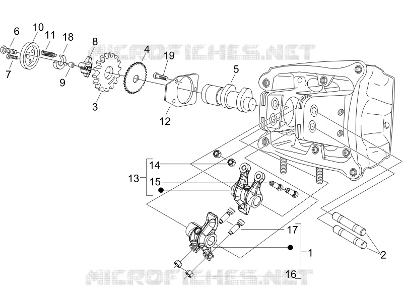 Groupe support balanciers PIAGGIO PIAGGIO-SCOOTER 500 MP3 2012  MP3 500 Sport
