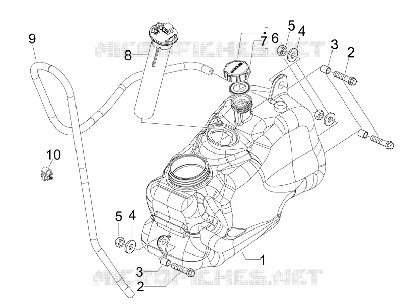 Réservoir carburant PIAGGIO PIAGGIO-SCOOTER 500 MP3 2013  MP3 500 Sport