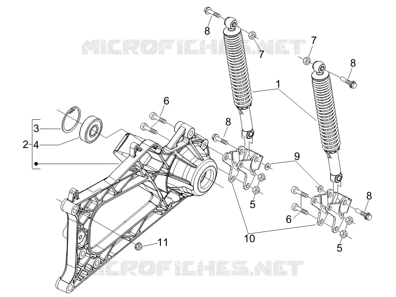 Suspension arrière - Amortisseur/s PIAGGIO PIAGGIO-SCOOTER 500 MP3 2013  MP3 500 Business