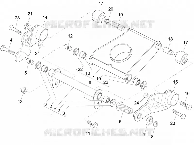 Bras oscillant PIAGGIO PIAGGIO-SCOOTER 500 MP3 2018  MP3 500 Sport E4