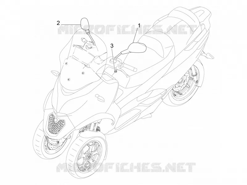 Rétroviseur/s PIAGGIO PIAGGIO-SCOOTER 500 MP3 2017  MP3 500 Sport E4
