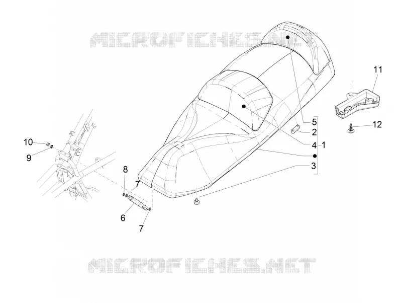 Selle/sieges PIAGGIO PIAGGIO-SCOOTER 500 MP3 2017  MP3 500 Business E4