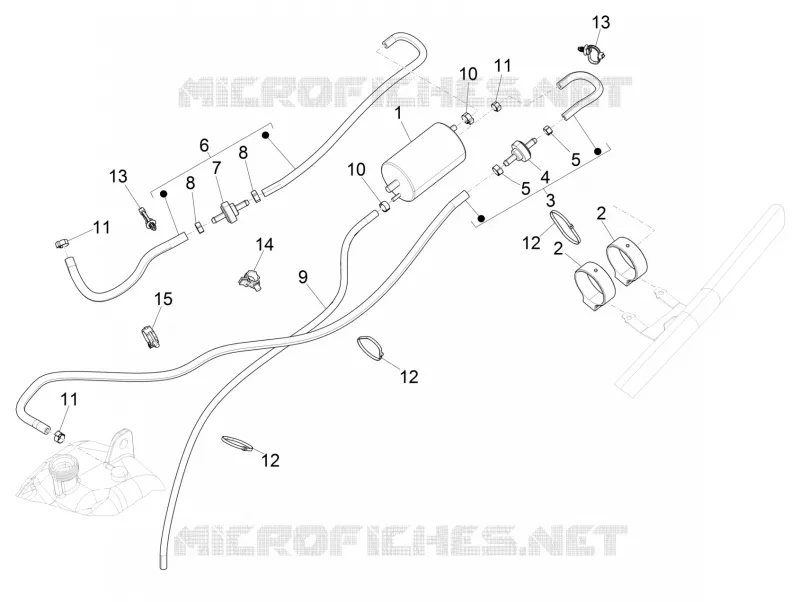 Système anti-évaporation PIAGGIO PIAGGIO-SCOOTER 500 MP3 2016  MP3 500 Sport E4