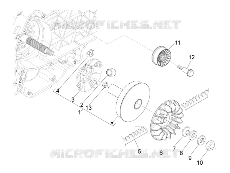 Poulie motrice PIAGGIO PIAGGIO-SCOOTER 500 MP3 2012  MP3 500 Sport