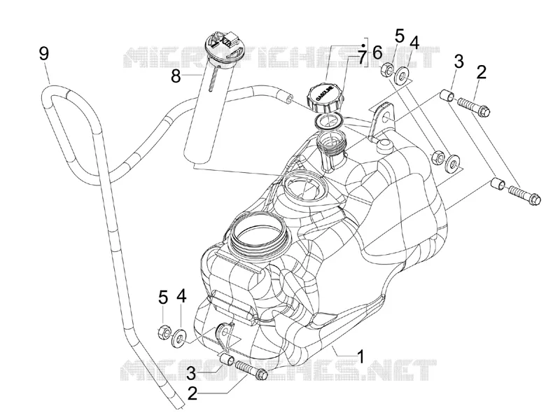 Réservoir carburant PIAGGIO PIAGGIO-SCOOTER 500 MP3 2011  MP3 500 Business
