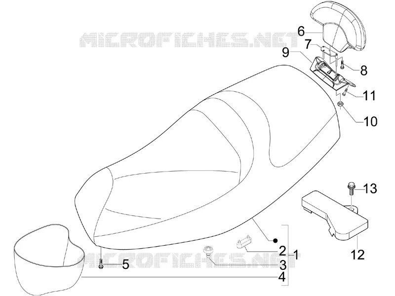 Selle/sieges PIAGGIO PIAGGIO-SCOOTER 500 MP3 2012  MP3 500 Sport