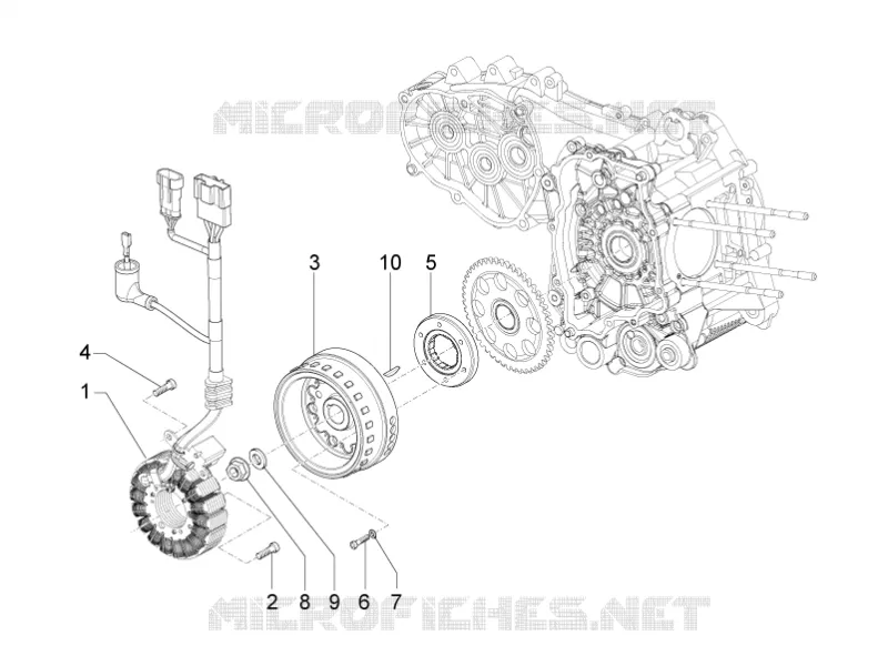 Volant magnetique PIAGGIO PIAGGIO-SCOOTER 500 MP3 2011  MP3 500 Sport