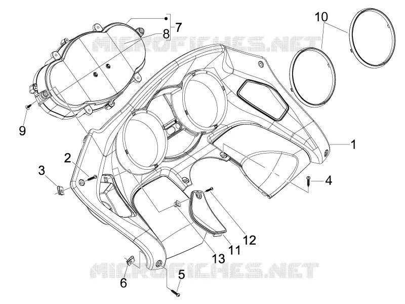 Groupe instruments - Cruscotto PIAGGIO PIAGGIO-SCOOTER 500 MP3 2011  MP3 500 Sport
