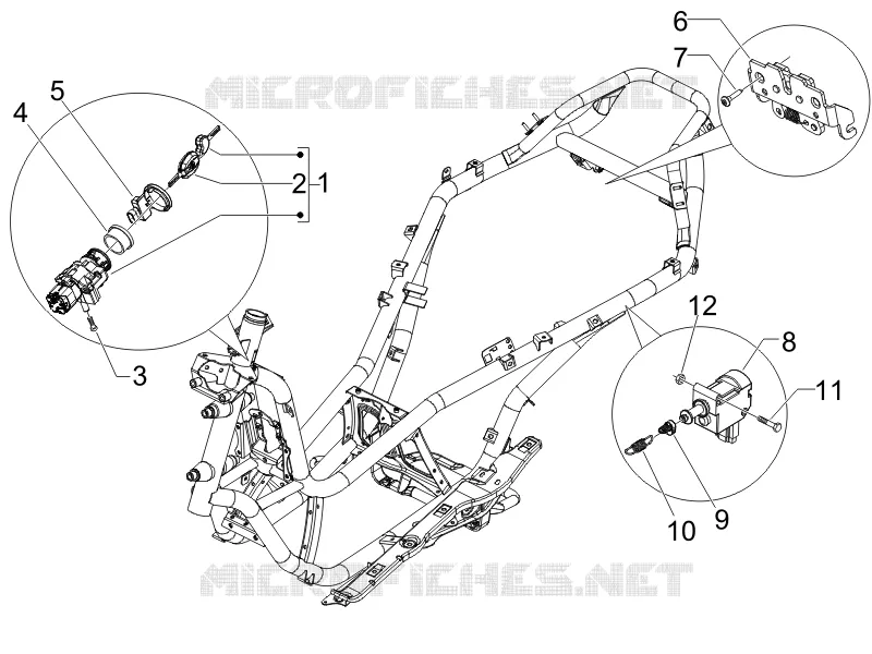 Serrures PIAGGIO PIAGGIO-SCOOTER 500 MP3 2011  MP3 500 Sport