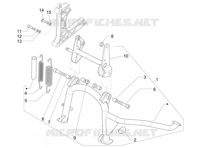 Béquille/s PIAGGIO PIAGGIO-SCOOTER 500 MP3 2015  MP3 500 Business ABS E3-E4