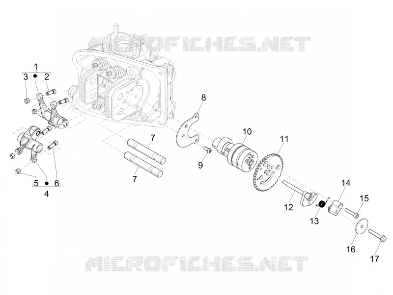 Groupe support balanciers PIAGGIO PIAGGIO-SCOOTER 500 MP3 2016  MP3 500 Business ABS E3-E4