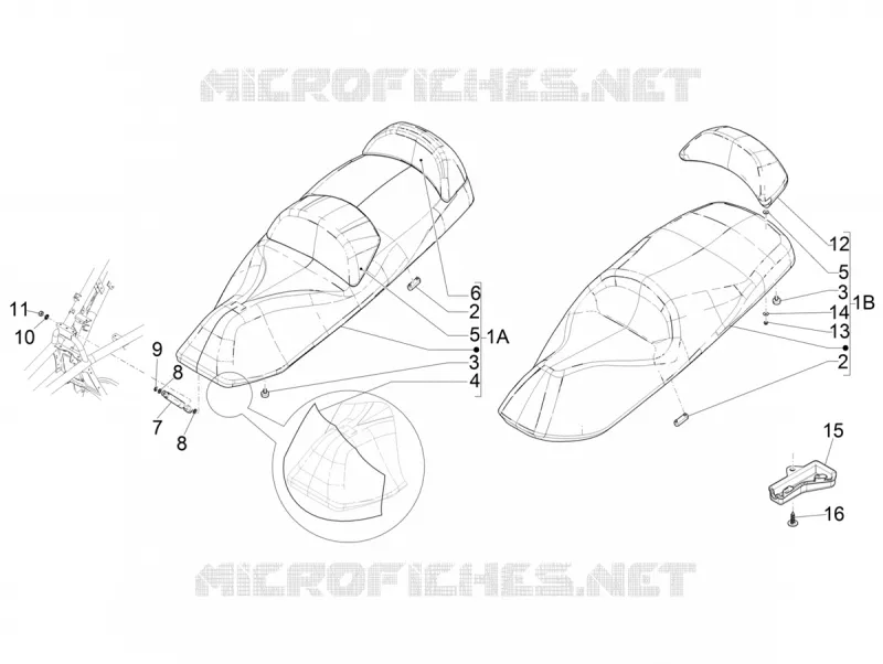 Selle/sieges PIAGGIO PIAGGIO-SCOOTER 500 MP3 2017  MP3 500 Business ABS E3-E4