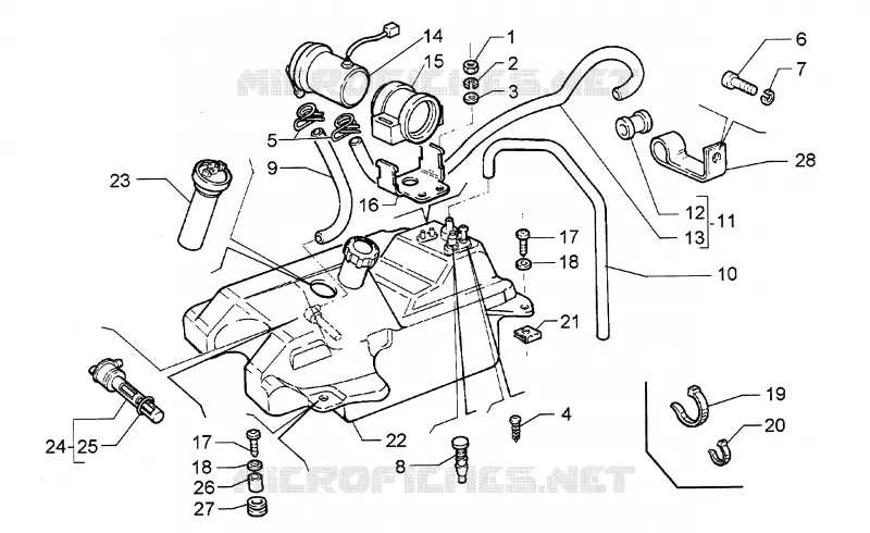 Reservoir carburant PIAGGIO PIAGGIO-SCOOTER 250 HEXAGON Other year  Hexagon GT