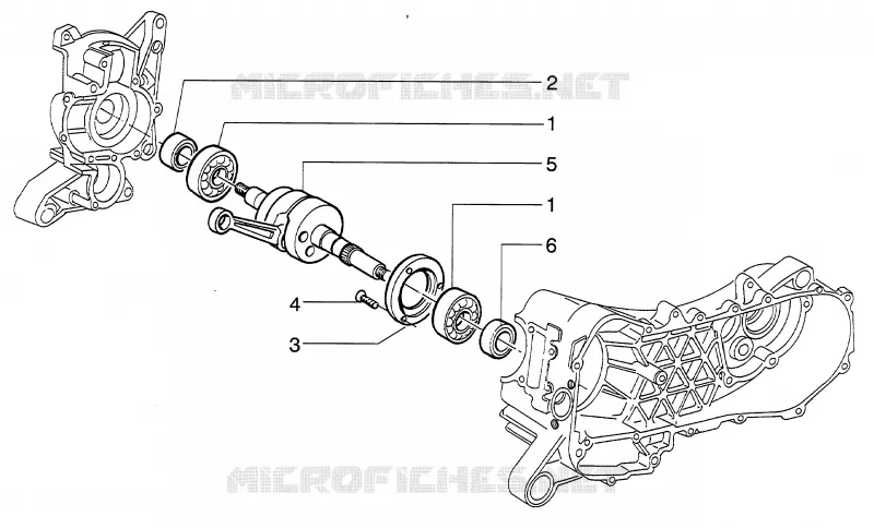 Arbre moteur PIAGGIO PIAGGIO-SCOOTER 125 HEXAGON 2000  HEXAGON LX4