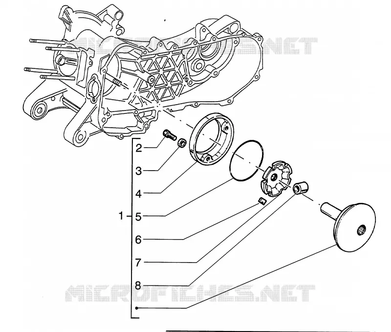 Demi-poulie motrice PIAGGIO PIAGGIO-SCOOTER 125 HEXAGON 1999  HEXAGON LX4