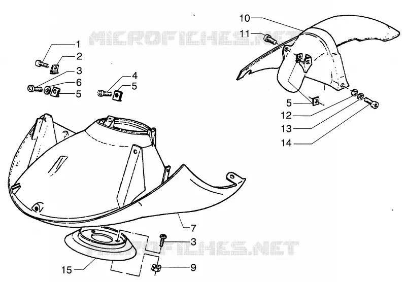 Garde-boue PIAGGIO PIAGGIO-SCOOTER 125 HEXAGON 1998  HEXAGON LX4