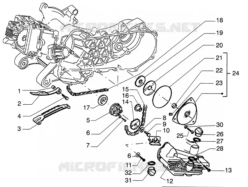 Pompe huile PIAGGIO PIAGGIO-SCOOTER 125 HEXAGON 1999  HEXAGON LX4