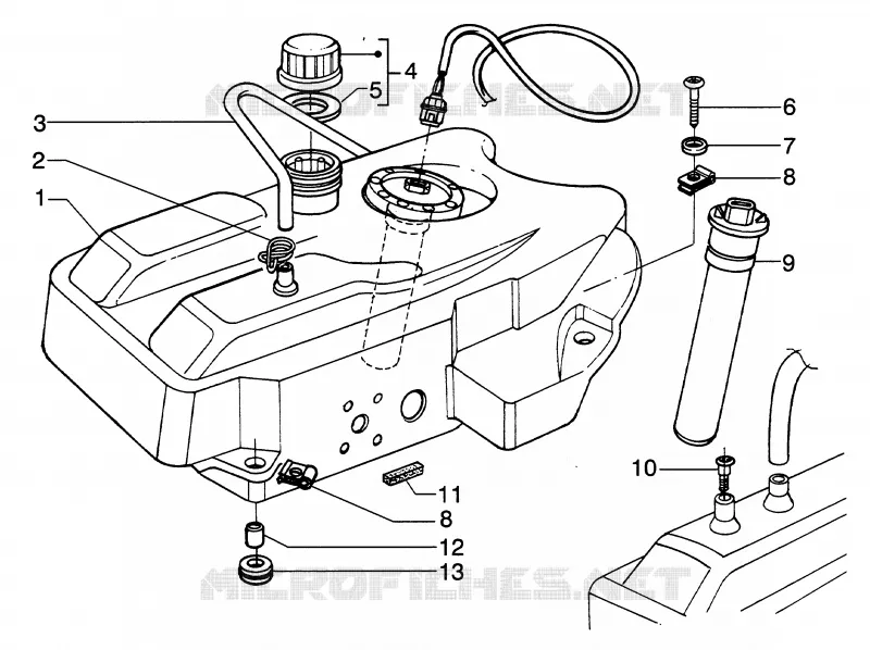 Reservoir carburant PIAGGIO PIAGGIO-SCOOTER 125 HEXAGON 1998  HEXAGON LX4