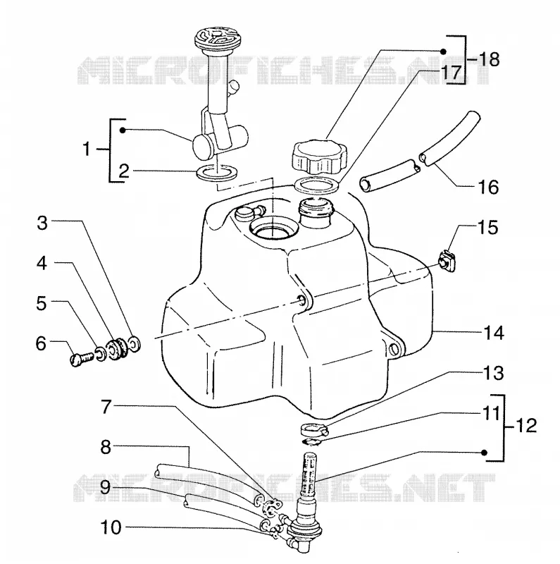 Reservoir carburant PIAGGIO PIAGGIO-SCOOTER 125 SKIPPER Other year  Skipper 125