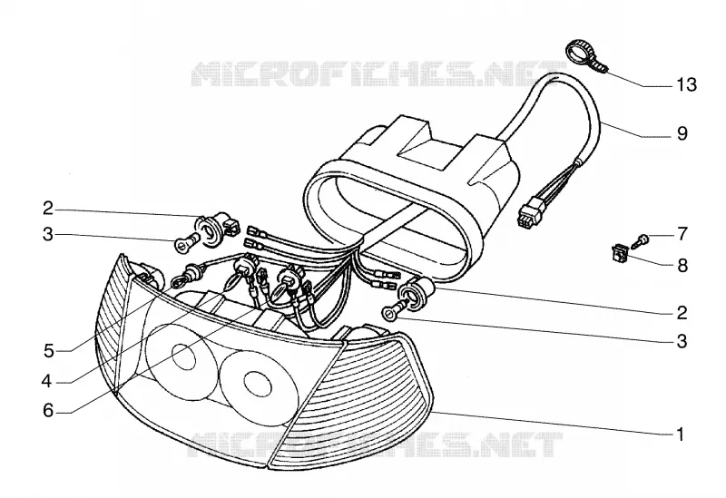 Feux PIAGGIO PIAGGIO-SCOOTER 125 SUPER-HEXAGON Other year  Super Hexagon GTX 12