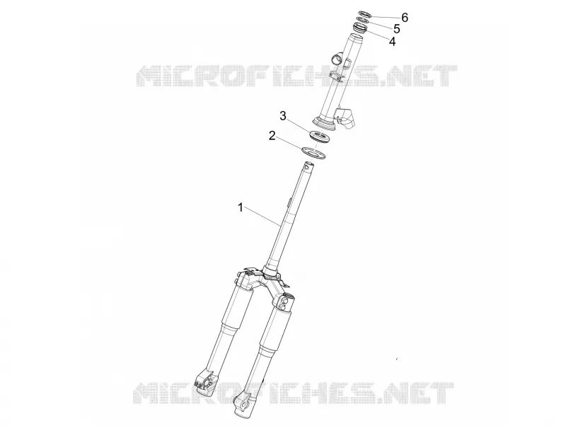Fourche/tube direction - Ensemble butée dir. PIAGGIO PIAGGIO-SCOOTER 150 LIBERTY 2014  Liberty 4T 3V ie LEM