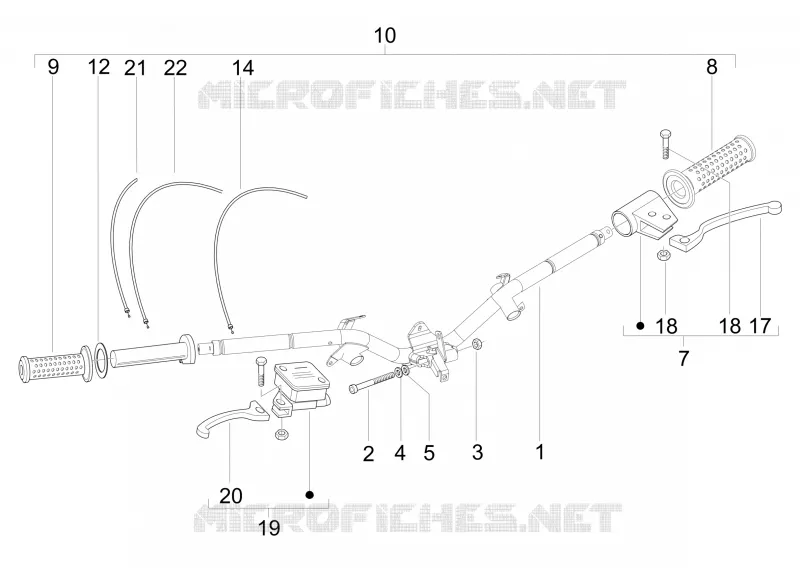 Guidon - Maître cylindre PIAGGIO PIAGGIO-SCOOTER 150 LIBERTY 2013  Liberty 4T 3V ie LEM