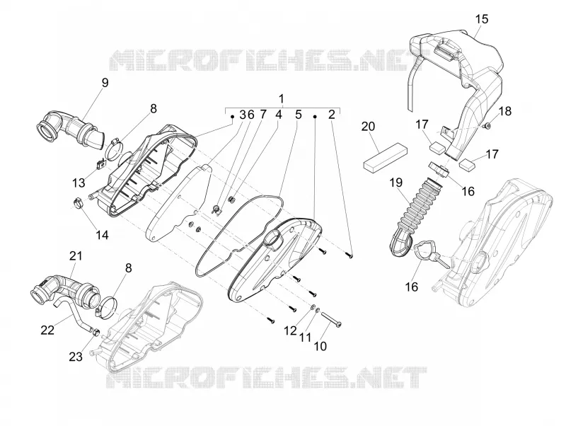 Filtre à air PIAGGIO PIAGGIO-SCOOTER 150 LIBERTY 2014  Liberty 4T 3V ie LEM
