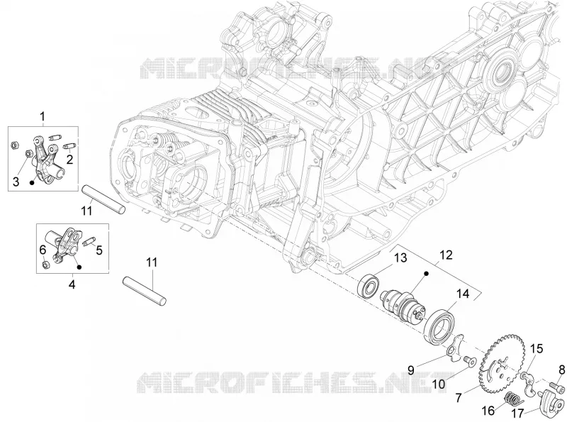 Groupe support balanciers PIAGGIO PIAGGIO-SCOOTER 150 LIBERTY 2013  Liberty 4T 3V ie LEM