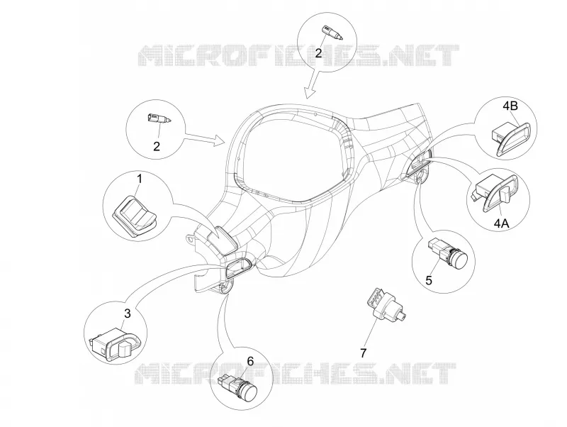 Inverseurs - Commutateurs - Boutons - Interrupteurs PIAGGIO PIAGGIO-SCOOTER 150 LIBERTY 2014  Liberty 4T 3V ie LEM