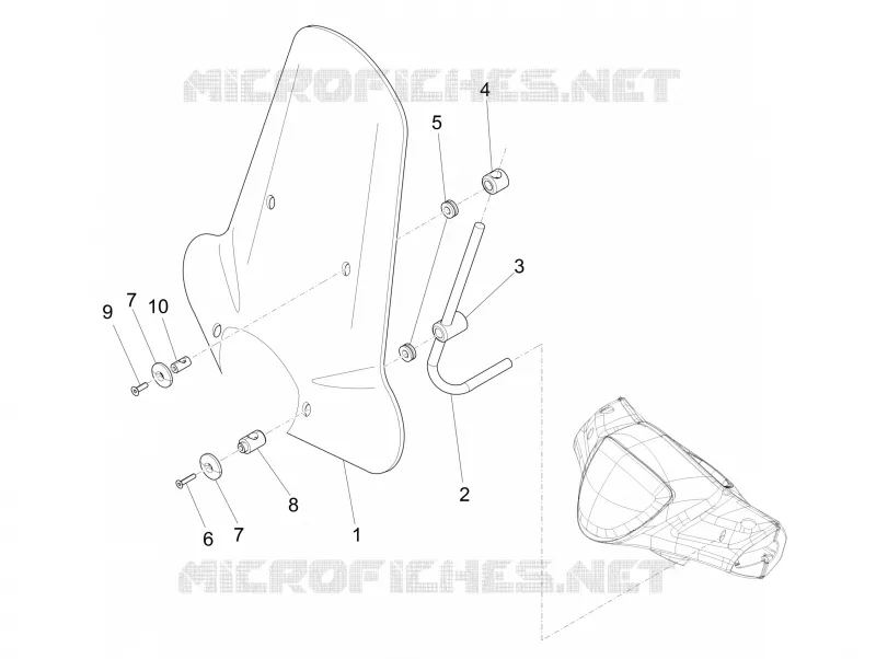 Pare-brise - Glaces PIAGGIO PIAGGIO-SCOOTER 150 LIBERTY 2013  Liberty 4T 3V ie LEM