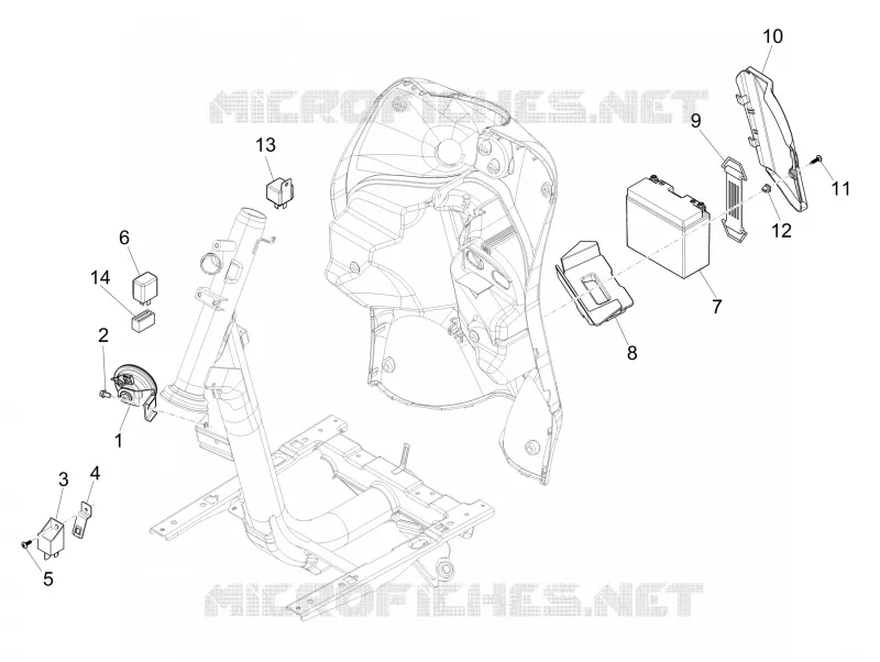 Relais - Batterie - Avertisseur sonore PIAGGIO PIAGGIO-SCOOTER 150 LIBERTY 2013  Liberty 4T 3V ie LEM