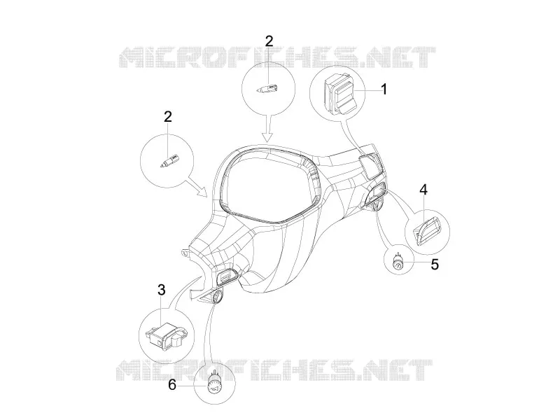 Inverseurs - Commutateurs - Boutons - Interrupteurs PIAGGIO PIAGGIO-SCOOTER 150 LIBERTY 2010  Liberty 4T E3 MOC