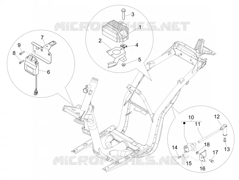Régulateurs de tension - Centrales electroniques - Bobine H.T. PIAGGIO PIAGGIO-SCOOTER 150 LIBERTY 2010  Liberty 4T E3 MOC