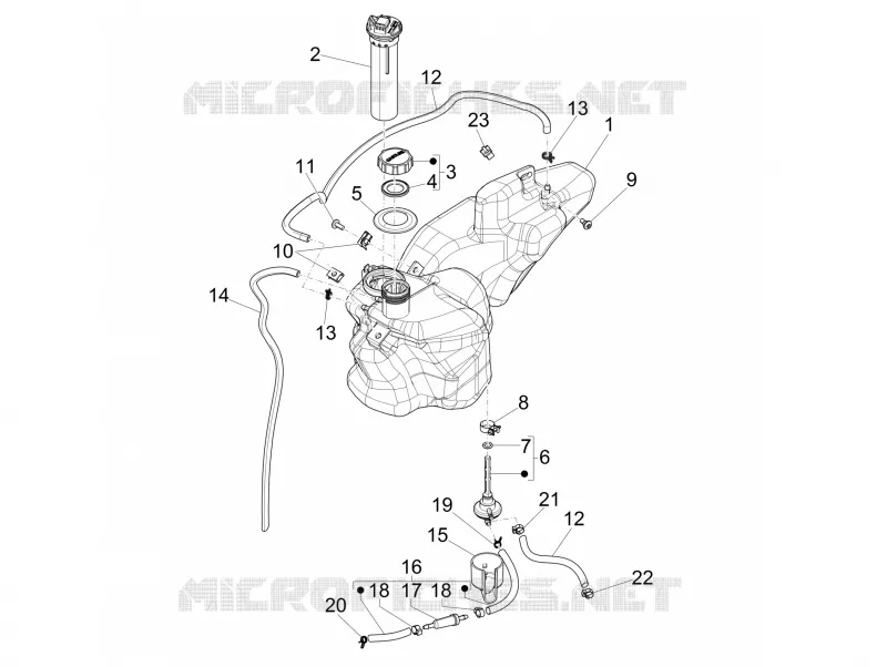 Réservoir carburant PIAGGIO PIAGGIO-SCOOTER 150 LIBERTY 2010  Liberty 4T E3 MOC