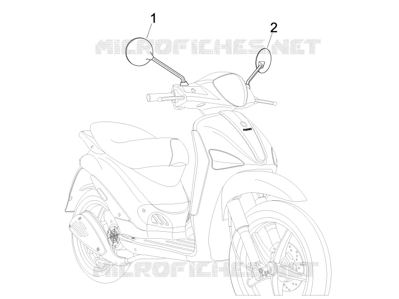 Rétroviseur/s PIAGGIO PIAGGIO-SCOOTER 150 LIBERTY 2010  Liberty 4T E3 MOC