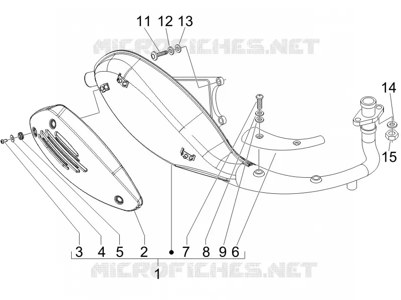 Silencieux PIAGGIO PIAGGIO-SCOOTER 150 LIBERTY 2008  Liberty 4T Sport E3
