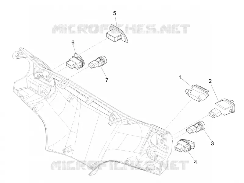 Inverseurs - Commutateurs - Boutons - Interrupteurs PIAGGIO PIAGGIO-SCOOTER 150 LIBERTY 2017  Liberty iGet 4T 3V ie ABS